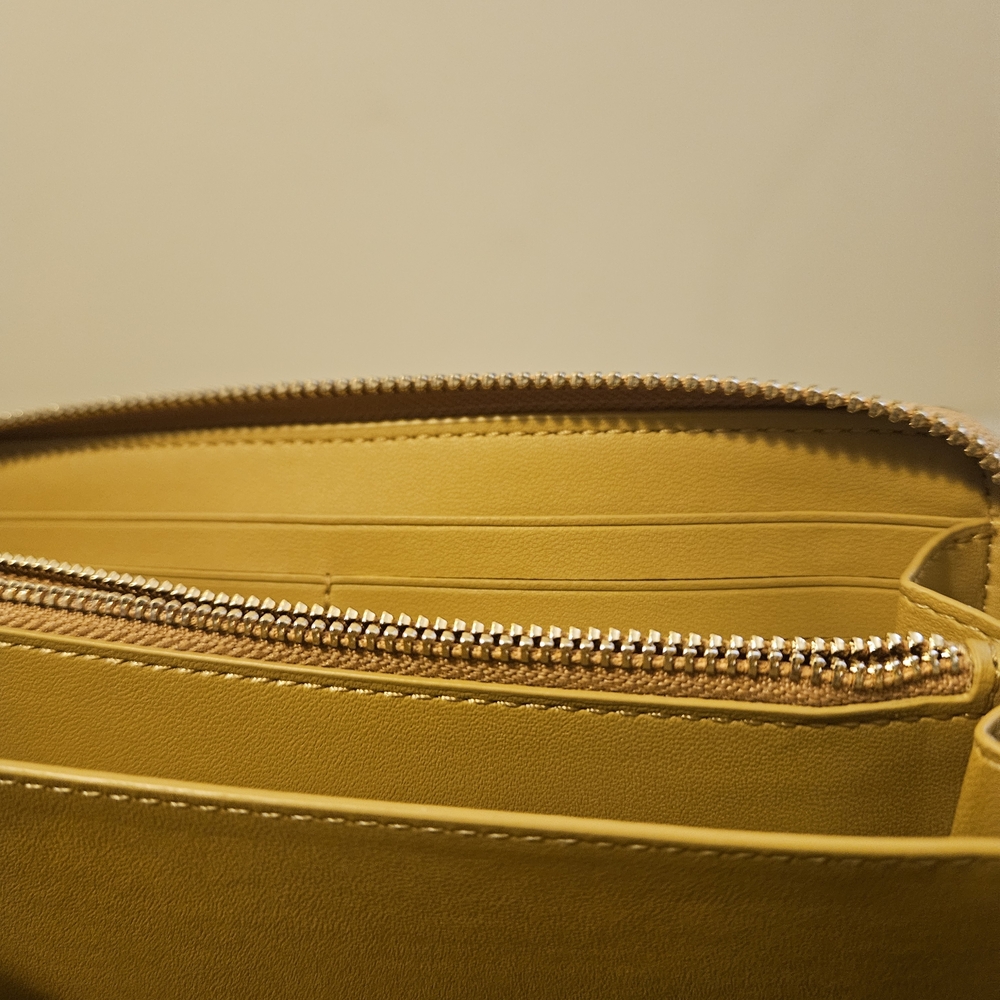 Coach Gold Leather Accordion Wristlet - Picture 4 of 5